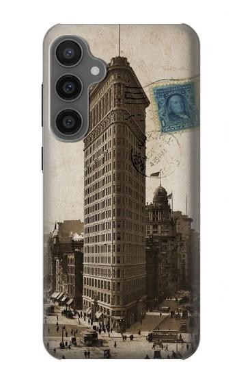 W2832 New York 1903 Flatiron Building Postcard Case Cover Custodia e Flip Case per Samsung Galaxy S23 FE
