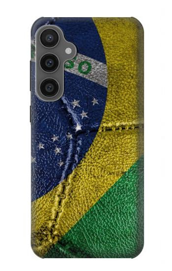 W3297 Brazil Flag Vintage Football Graphic Case Cover Custodia e Flip Case per Samsung Galaxy S23 FE