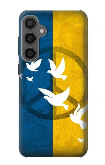 W3857 Peace Dove Ukraine Flag Case Cover Custodia e Flip Case per Samsung Galaxy S23 FE