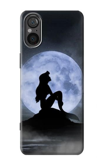 W2668 Mermaid Silhouette Moon Night Case Cover Custodia e Flip Case per Sony Xperia 5 V