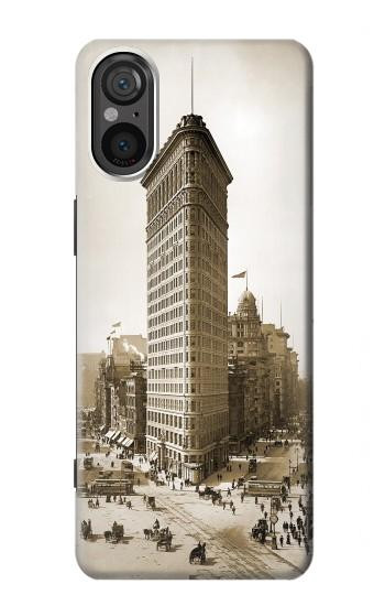 W3046 Old New York Flatiron Building Case Cover Custodia e Flip Case per Sony Xperia 5 V