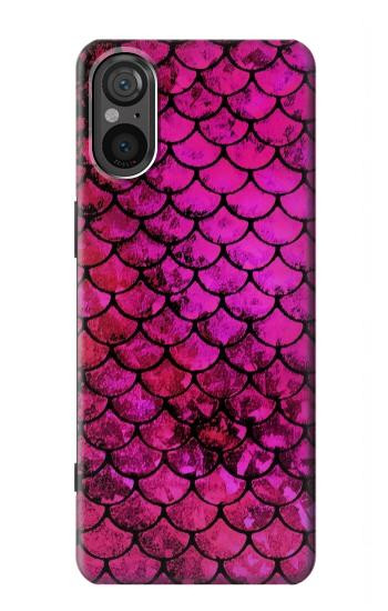 W3051 Pink Mermaid Fish Scale Case Cover Custodia e Flip Case per Sony Xperia 5 V
