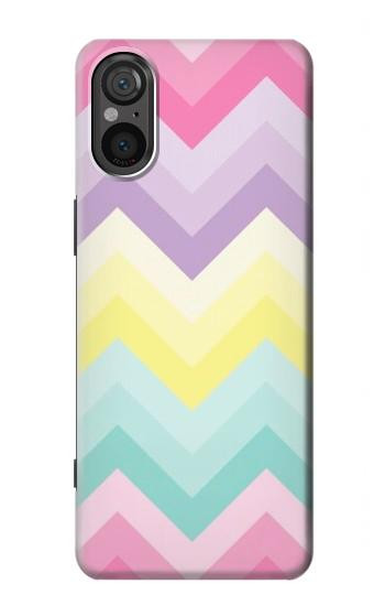 W3514 Rainbow Zigzag Case Cover Custodia e Flip Case per Sony Xperia 5 V
