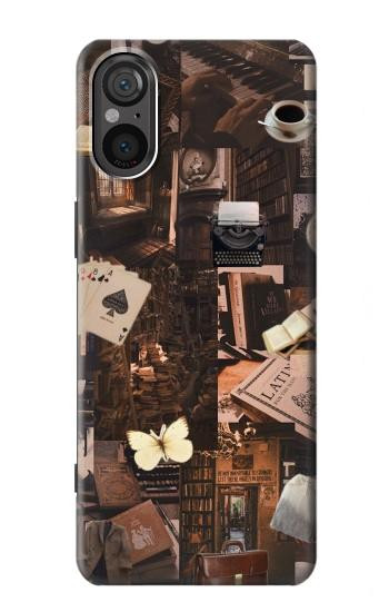 W3877 Dark Academia Case Cover Custodia e Flip Case per Sony Xperia 5 V