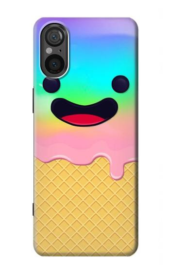 W3939 Ice Cream Cute Smile Case Cover Custodia e Flip Case per Sony Xperia 5 V