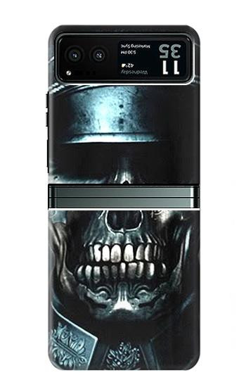 W0754 Skull Soldier Zombie Case Cover Custodia e Flip Case per Motorola Razr 40