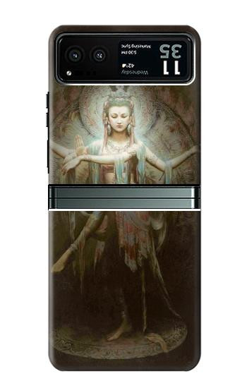 W0787 Guan Yin Case Cover Custodia e Flip Case per Motorola Razr 40