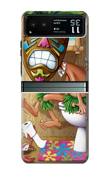 W1702 Tiki Man Toilet Case Cover Custodia e Flip Case per Motorola Razr 40 W1702 Tiki Man Toilet Case Cover Custodia e Flip Case per Motorola Razr 40
