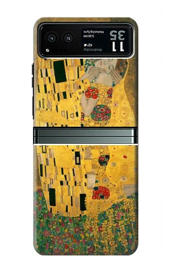 W2137 Gustav Klimt The Kiss Case Cover Custodia e Flip Case per Motorola Razr 40 W2137 Gustav Klimt The Kiss Case Cover Custodia e Flip Case per Motorola Razr 40