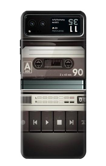 W3501 Vintage Cassette Player Case Cover Custodia e Flip Case per Motorola Razr 40