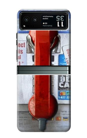 W3925 Collage Vintage Pay Phone Case Cover Custodia e Flip Case per Motorola Razr 40 W3925 Collage Vintage Pay Phone Case Cover Custodia e Flip Case per Motorola Razr 40