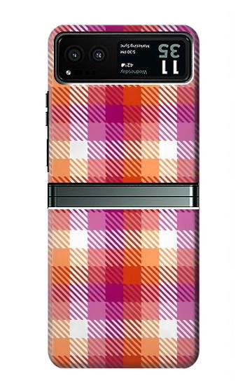 W3941 LGBT Lesbian Pride Flag Plaid Case Cover Custodia e Flip Case per Motorola Razr 40