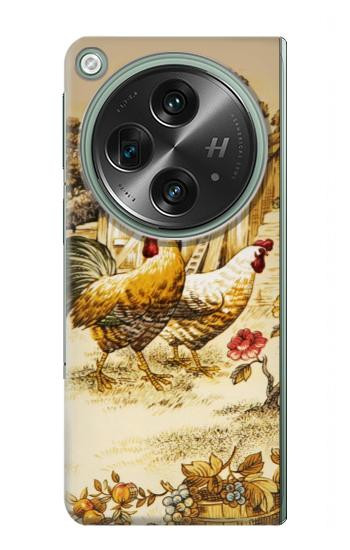 W2181 French Country Chicken Case Cover Custodia e Flip Case per OnePlus OPEN