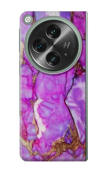 W2907 Purple Turquoise Stone Case Cover Custodia e Flip Case per OnePlus OPEN