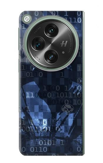 W3431 Digital Code Cyber Hacker Case Cover Custodia e Flip Case per OnePlus OPEN