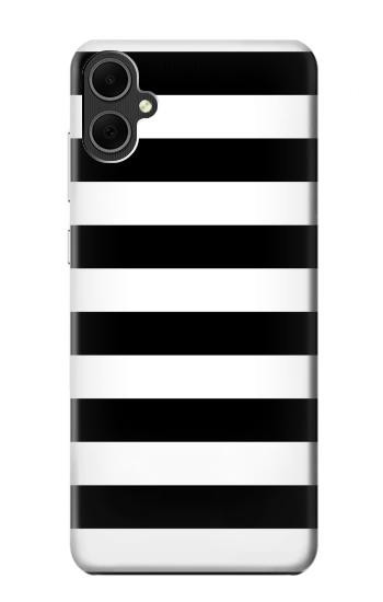 W1596 Black and White Striped Case Cover Custodia e Flip Case per Samsung Galaxy A05