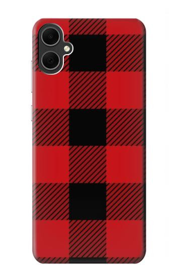 W2931 Red Buffalo Check Pattern Case Cover Custodia e Flip Case per Samsung Galaxy A05