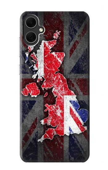 W2936 UK British Flag Map Case Cover Custodia e Flip Case per Samsung Galaxy A05
