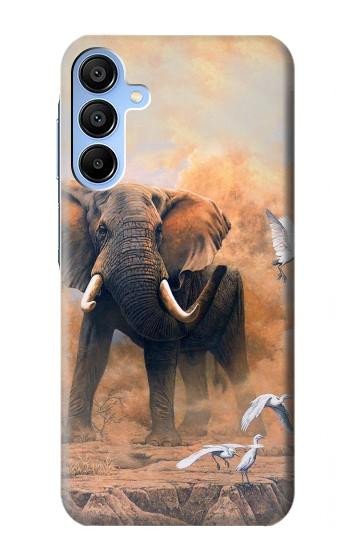 W1292 Dusty Elephant Egrets Case Cover Custodia e Flip Case per Samsung Galaxy A15 5G
