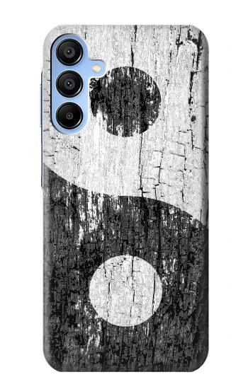 W2489 Yin Yang Wood Graphic Printed Case Cover Custodia e Flip Case per Samsung Galaxy A15 5G