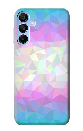 W3747 Trans Flag Polygon Case Cover Custodia e Flip Case per Samsung Galaxy A15 5G