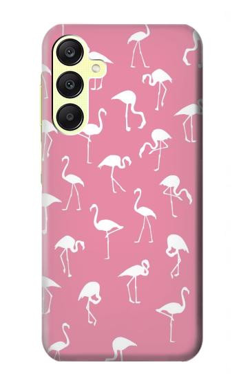 W2858 Pink Flamingo Pattern Case Cover Custodia e Flip Case per Samsung Galaxy A25 5G