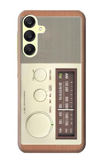 W3165 FM AM Wooden Receiver Graphic Case Cover Custodia e Flip Case per Samsung Galaxy A25 5G