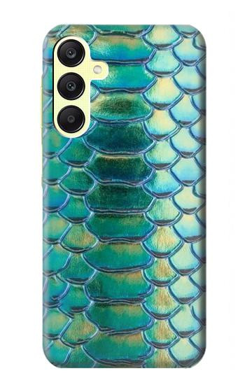 W3414 Green Snake Scale Graphic Print Case Cover Custodia e Flip Case per Samsung Galaxy A25 5G
