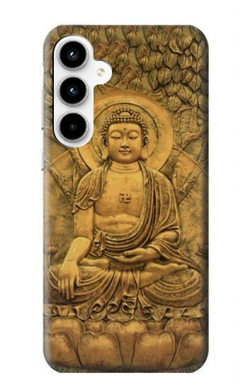 W2452 Buddha Bas Relief Art Graphic Printed Case Cover Custodia e Flip Case per Samsung Galaxy A35 5G