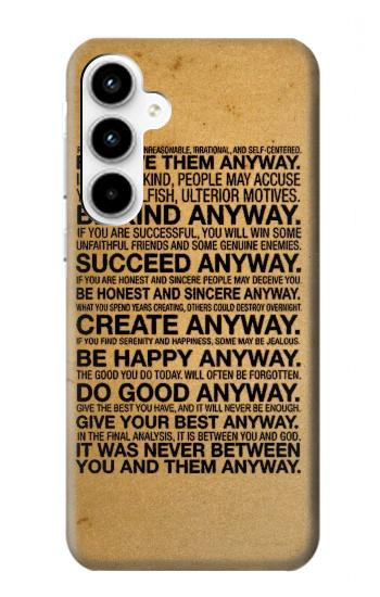 W2513 Mother Teresa Anyway Quotes Case Cover Custodia e Flip Case per Samsung Galaxy A35 5G