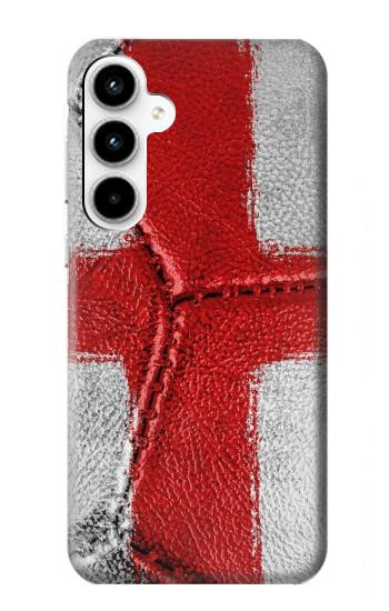 W3316 England Flag Vintage Football Graphic Case Cover Custodia e Flip Case per Samsung Galaxy A35 5G