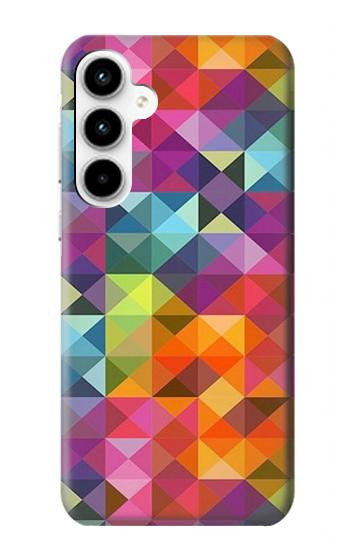 W3477 Abstract Diamond Pattern Case Cover Custodia e Flip Case per Samsung Galaxy A35 5G