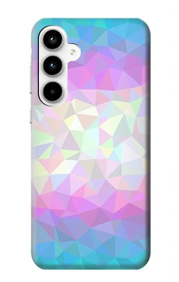 W3747 Trans Flag Polygon Case Cover Custodia e Flip Case per Samsung Galaxy A35 5G