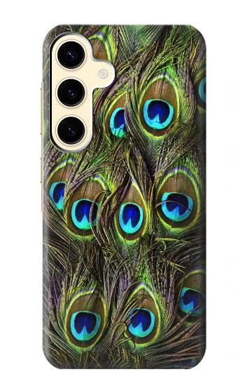 W1965 Peacock Feather Case Cover Custodia e Flip Case per Samsung Galaxy S24 W1965 Peacock Feather Case Cover Custodia e Flip Case per Samsung Galaxy S24