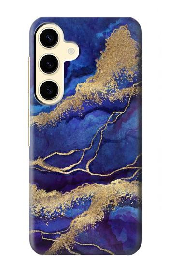 W3906 Navy Blue Purple Marble Case Cover Custodia e Flip Case per Samsung Galaxy S24