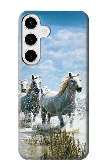 W0250 White Horse Case Cover Custodia e Flip Case per Samsung Galaxy S24 Plus