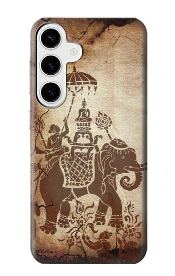 W2102 Thai Art Buddha on Elephant Case Cover Custodia e Flip Case per Samsung Galaxy S24 Plus