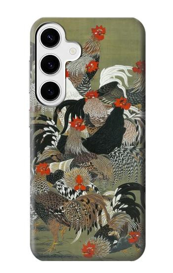 W2699 Ito Jakuchu Rooster Case Cover Custodia e Flip Case per Samsung Galaxy S24 Plus
