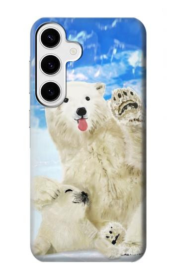 W3794 Arctic Polar Bear and Seal Paint Case Cover Custodia e Flip Case per Samsung Galaxy S24 Plus