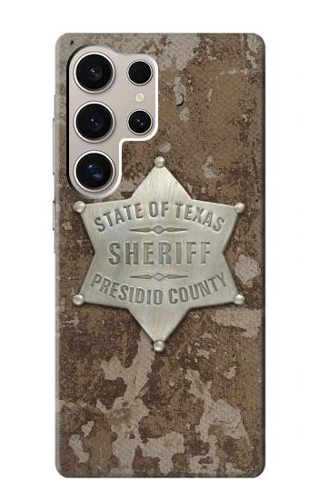 W2868 Texas Presidio County Sheriff Badge Case Cover Custodia e Flip Case per Samsung Galaxy S24 Ultra