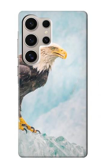 W3843 Bald Eagle On Ice Case Cover Custodia e Flip Case per Samsung Galaxy S24 Ultra