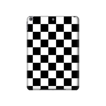 W1611 Black and White Check Chess Board Tablet Case Cover Custodia per iPad 10.2 (2021,2020,2019), iPad 9 8 7