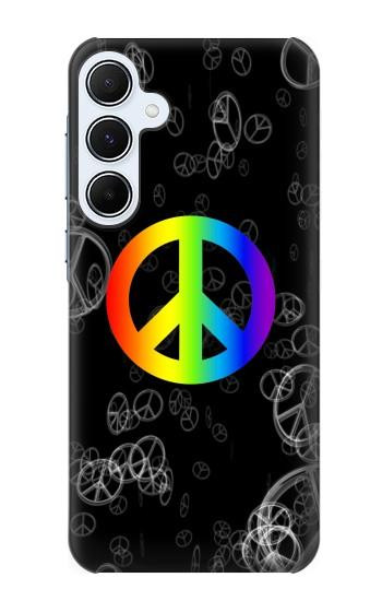 W2356 Peace Sign Case Cover Custodia e Flip Case per Samsung Galaxy A55 5G