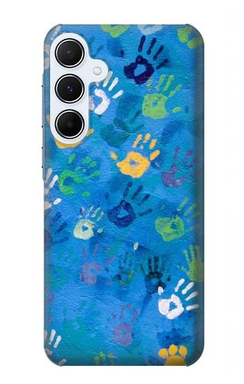 W3403 Hand Print Case Cover Custodia e Flip Case per Samsung Galaxy A55 5G