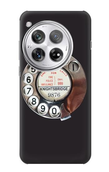 W0059 Retro Rotary Phone Dial On Case Cover Custodia e Flip Case per OnePlus 12