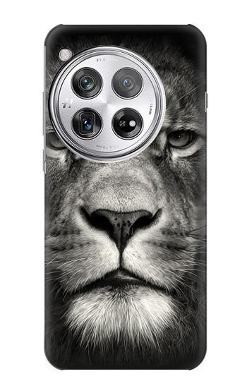 W1352 Lion Face Case Cover Custodia e Flip Case per OnePlus 12