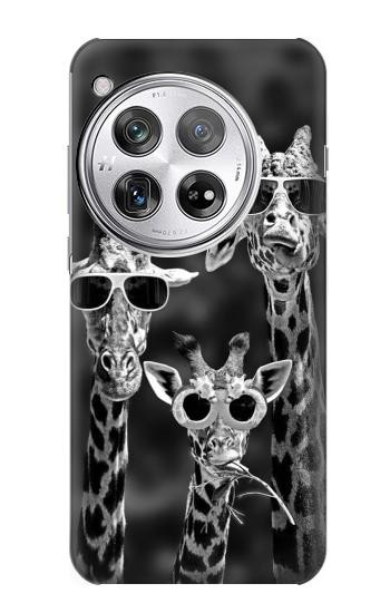 W2327 Giraffes With Sunglasses Case Cover Custodia e Flip Case per OnePlus 12