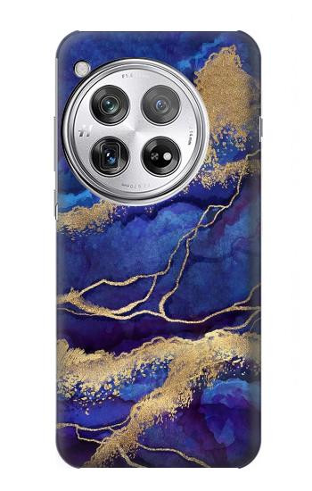 W3906 Navy Blue Purple Marble Case Cover Custodia e Flip Case per OnePlus 12
