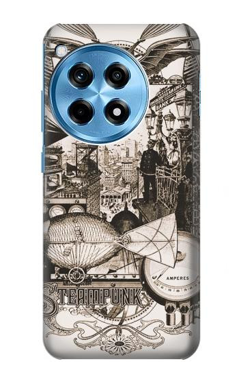 W1681 Steampunk Drawing Case Cover Custodia e Flip Case per OnePlus 12R