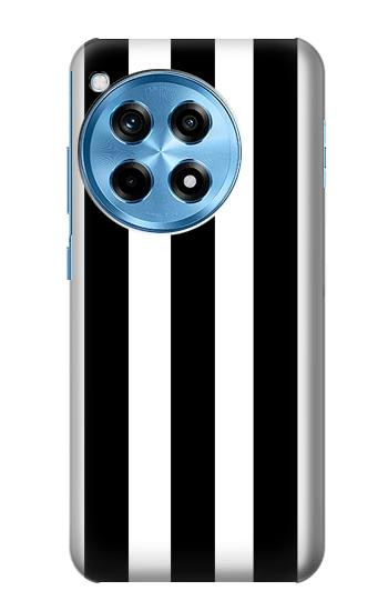 W2297 Black and White Vertical Stripes Case Cover Custodia e Flip Case per OnePlus 12R
